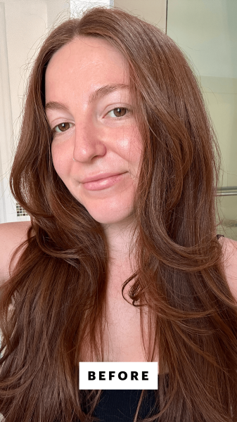 Gulino before applying the Make Up For Ever Super Boost Lightweight Moisturizing Skin Tint